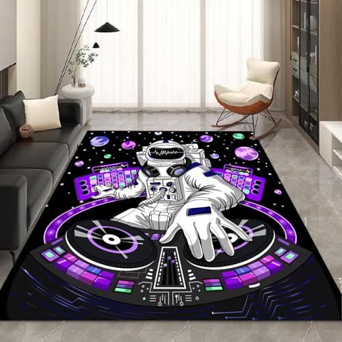 kxry 2 * 3 Feet Space Astronaut Galaxy Soft Area Rugs for Kids Girls Boys Purple Outer Space Themed Floor Carpet for Living Room Bedroom Dorms Nursery Rooms Home Decor Aesthetic - color: Multi3, size: 3' x 2' (Rectangular)