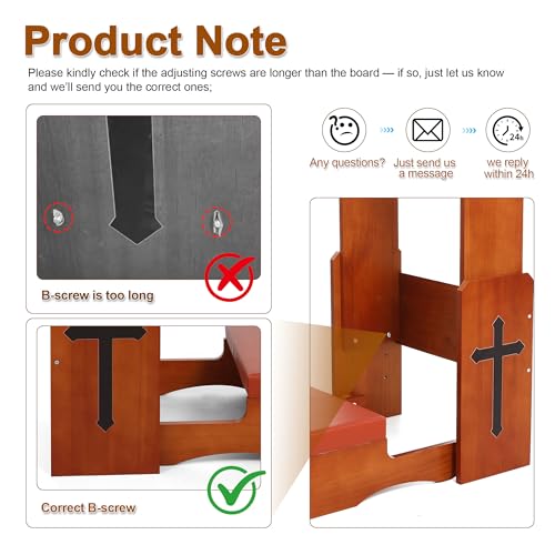 Prayer Kneeler Bench with Book Rest, Adjustable Height Foldable Kneeling Bench with Thick Padding, Portable Prayer Stool for Home, Church and Meditation