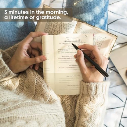 Gratitude Journal for Women – Undated Daily Mindfulness & Manifestation Journal with Prompts for Cultivate Affirmations, Positivity, Self-Care & Happiness - Wildflowers