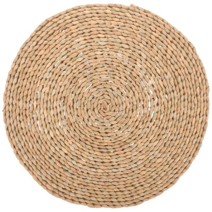 Natural Woven Meditation Cushion Floor Pillow 20x20cm Handmade Round Straw Sitting Mat for Yoga Zen Practice and Home Décor