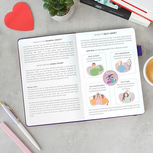 Clever Fox Self-love Journal – Guided Self-Discovery Log for Self-care, Reflection & Self-help, Mental Health, Gratitude & Mindfulness (Purple) - color: Purple