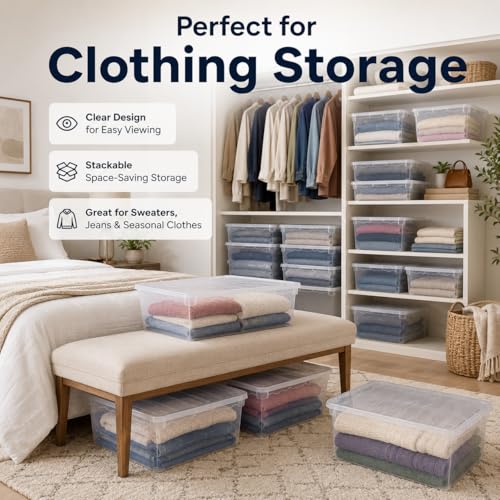 Clear Shoe Storage Boxes with Lids - Stackable Plastic Organizer Bin for Closet, Sneaker Storage, Accessories - Shatterproof, Secure-Fit, 14 x 10.5 x 5.5 in, Set of 3 - size: Set of 3