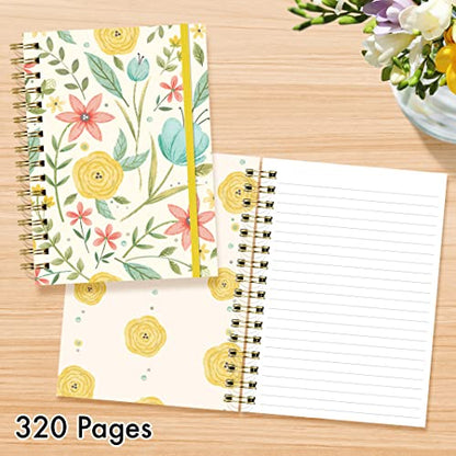 Designer Greetings, Designer Papers Flex Cover Journal with Elastic Band, Spring Flowers - 320 Pages (6” x 8.25”) - Back-to-School Supplies, Creative Writing, Personal Notes - style: Spring Flowers