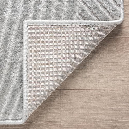 Abani Grey Area Rug for Living Room, Bedroom - Zen Reiki Pattern- 2 x 3 -Durable & Easy to Clean - color: Grey, size: 2' x 3' (Rectangular)