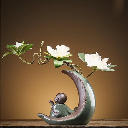 Desktop Decoration Home Decor Creative Vase Ceramic Home Study Desk Decoration Crafts Zen Chinese Bonsai Ornaments Zen Coffee Table Decor Desk Accessories