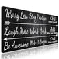 Extra Large Gaming & Office Mouse Pad (31.5" x 11.8") – Stay Positive Work Hard Inspirational Quote & Rustic Black Wood Grain, Premium Anti-Slip XXL Desk Mat with Durable Stitched Edges - color: Inspirational Black Wood