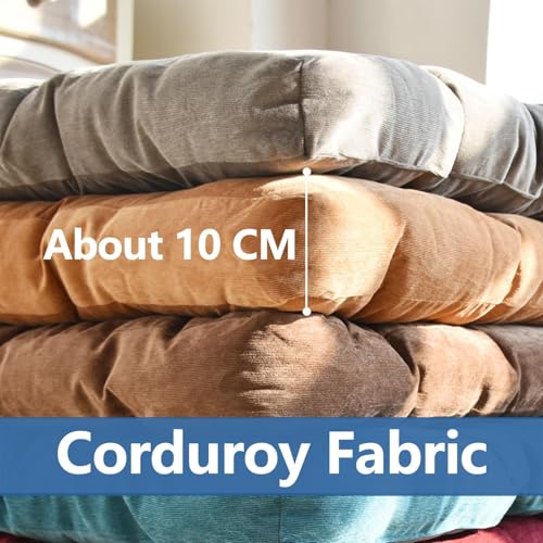 Square Meditation Pillow, Large Floor Pillow Cushion,Solid Thick Tufted Seat Cushion Janpanese Quilted Chair Mat for Balcony Bedroom Tatami Living Room(55x55cm, A) - color: A