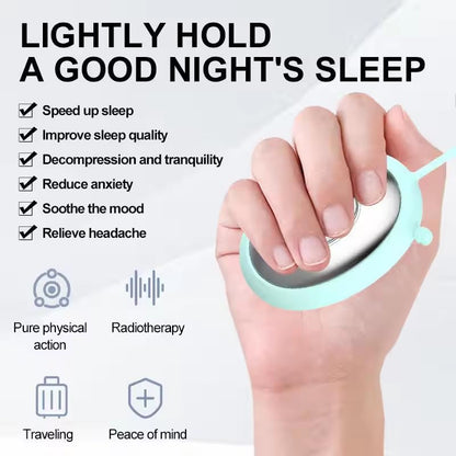 Wokyo Sleep Aid Instrument Handheld Sleep Aid Machine Brain Massage Adjust Heart Rate for Improve Sleep Deep Relaxation (White) - color: White