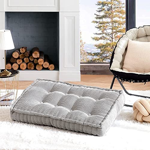 DormCo Rainha - Ultra Thick Tufted Floor Pillow - Peachy Pink - color: Peachy Pink