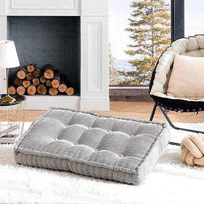 DormCo Rainha - Ultra Thick Tufted Floor Pillow - Peachy Pink - color: Peachy Pink