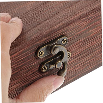 GLEAVI Wooden Storage Trunk Flip Storage Box Simple Case for Jewelry Practical Container