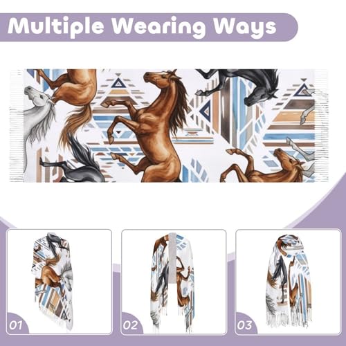 Ladies Warm Autumn Scarf Pashmina Wraps Shawl Winter Cozy - color: Picture (375)