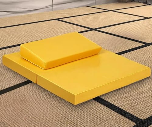 Meditation Mat, Folded Pure Coconut Silk Meditation Mat, Household Folding,Futons(Size:80x80cm(31x31inch),Color:Yellow-2) - color: Yellow-2, size: 80x80cm(31x31inch)