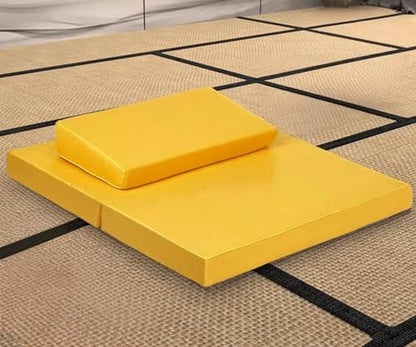 Meditation Mat, Folded Pure Coconut Silk Meditation Mat, Household Folding,Futons(Size:80x80cm(31x31inch),Color:Yellow-2) - color: Yellow-2, size: 80x80cm(31x31inch)