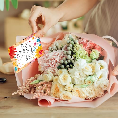 50 Pcs Positive Affirmations Cards, 2.52 * 3.5 Inch Inspirational Motivational Cards for Women, Employees Coworkers, and Kids, Blank Back