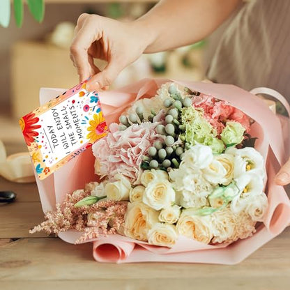 50 Pcs Positive Affirmations Cards, 2.52 * 3.5 Inch Inspirational Motivational Cards for Women, Employees Coworkers, and Kids, Blank Back