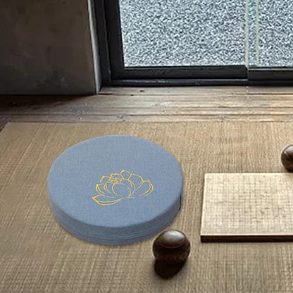 Meditation Cushion Washable 40cm Dia Traditional Tibetan Meditation Pillow Comfortable Floor Pillow for Outdoor Meditation, Blue 6cm