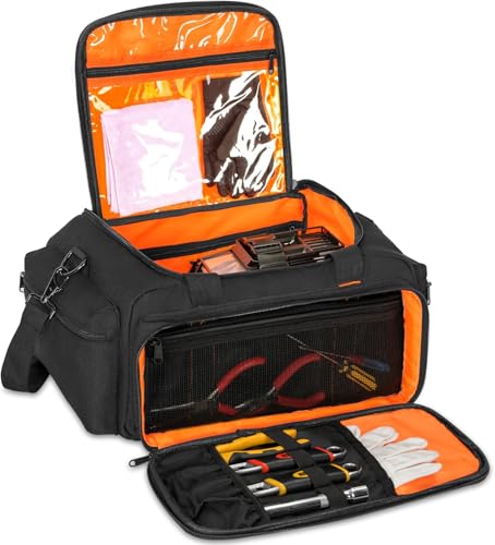 TORIBIO RC Car Bag for 1/14, 1/16 and 1/18 Car, Storage Bag for RC Cars with Bottom Clapboard for Support, Multipocket Protective RC Carry Case Tools Accessories, 15.4"x11.5"x7.4" - size: Bag for 1/14 & 1/16 & 1/18