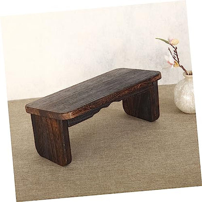 BESPORTBLE Wooden Meditation Bench for Bedroom Bench Cushion Zen Stool Foldable Stool Non-Slip Design
