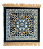 24 x 24 inches Puja Aasan Velvet Woolen Pooja Aassan Meditation Cloth Rug Mat Aasanam Carpet Mattress | AE000319-01 (Firozi-1) - color: Firozi-1