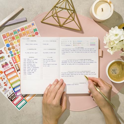 Clever Fox Self-Care Journal – Daily Reflection Notebook – Mental Health & Personal Development Planner, Meditation & Mood Log, A5 (Light Pink) - color: Light Pink, size: A5 (5.8'' x 8.3'')