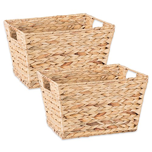 DII Hyacinth Collection Storage Baskets, Natural, Medium Set, 2 Piece - color: Natural, size: Medium Set, Single Size