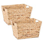 DII Hyacinth Collection Storage Baskets, Natural, Medium Set, 2 Piece - color: Natural, size: Medium Set, Single Size