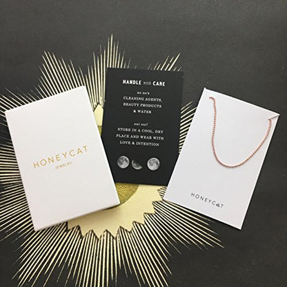 Honeycat Thin Ball Chain Plain Bracelet in 18k Gold Plate, 18k Rose Gold Plate, or Silver | Minimalist, Delicate Jewelry - color: Rose Gold