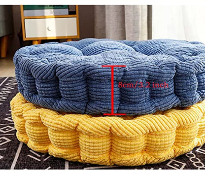 Jhorxa 18x18inch(Set of 2) Square Tufted Floor Pillow Chair Pad Sofa Cushion Tatami Floor Cushion Purple Cushion for Living Room Bed Balcony Outdoor Children's Play Area Car etc. (Orange)