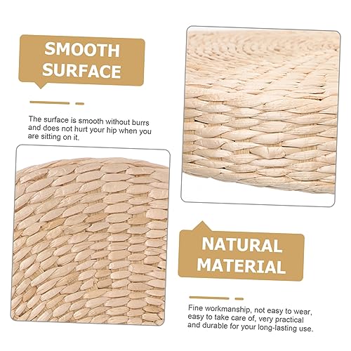 Japanese Style Woven Meditation Cushion Floor Pad Thick Round Seating Cushion for Home Decor Yoga Office and Relaxation Natural and Rustic Design