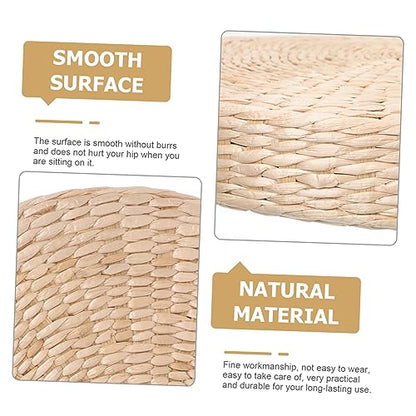 Japanese Style Woven Meditation Cushion Floor Pad Thick Round Seating Cushion for Home Decor Yoga Office and Relaxation Natural and Rustic Design