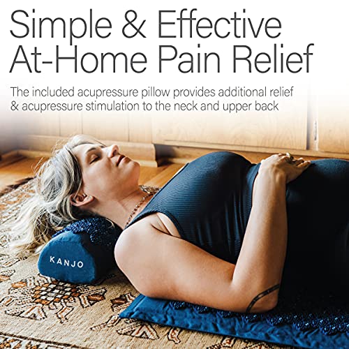 Acupressure Mat and Pillow Set for Back Pain Relief & Neck Pain Relief, with Pressure Points for Muscle Pain Relief with Travel Bag - Amethyst