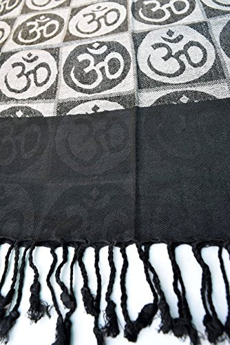 OMA OM Yoga Prayer Meditation Shawl Wrap Scarf Double Weave - LG SIZE BRAND