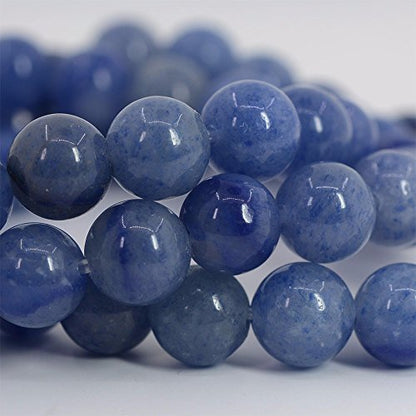 Justinstones Gem Semi Precious Gemstone 8mm Round Beads Stretch Bracelet 7 Inch Unisex - color: Blue Aventurine