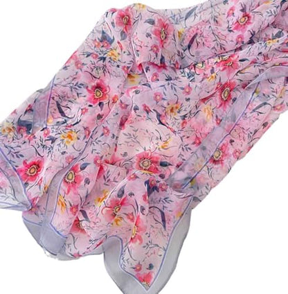 Pokeedioty Scarfs for Women Lightweight Fashion Scarves Elegant Floral Pattern Sheer Scarfs Sunscreen Shawls Wraps - color: P 071