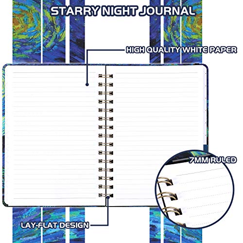 Ruled Notebook/Journal - Lined Journal with Hardcover, 8.4" x 6", College Ruled Spiral Notebook / Journal, Back Pocket, Strong Twin-Wire Binding with Premium Paper, Perfect for School, Home & Office