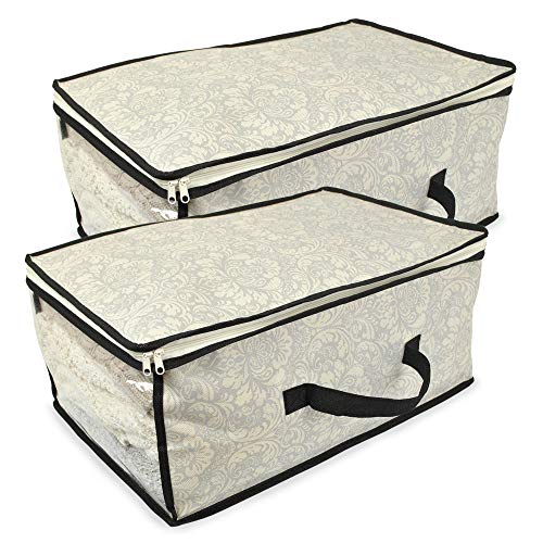 DII Breathable Closet Soft Storage Bag, Damask, Sweater Size - color: Damask, style: Sweater Size