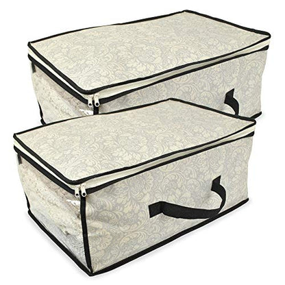 DII Breathable Closet Soft Storage Bag, Damask, Sweater Size - color: Damask, style: Sweater Size