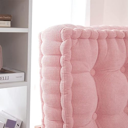 DormCo Rainha - Ultra Thick Tufted Floor Pillow - Peachy Pink - color: Peachy Pink