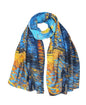 100% Mulberry Silk Long Scarf for Women Large Shawls for Headscarf and Neck- Oblong Hair Wraps with Gift Packed - color: Oil Painting