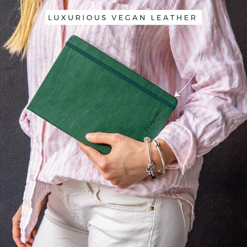 Stone Paper Journal Premium A5 Hardcover Vegan Leather Notebook Journal | 160 Pages | Premium Quality Professional Notebook For Men and Women |Comes With Gift Box Waterproof Notebook - color: Forest Green