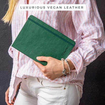 Stone Paper Journal Premium A5 Hardcover Vegan Leather Notebook Journal | 160 Pages | Premium Quality Professional Notebook For Men and Women |Comes With Gift Box Waterproof Notebook - color: Forest Green