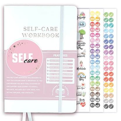 Planners with Purpose Self-Care Planner for Women - Wellness & Mindfulness Journal with Guided Prompts, Self Love & Gratitude Exercises - Daily Reflection & Goal Setting Notebook - Aesthetic Hardcover A5 (white)