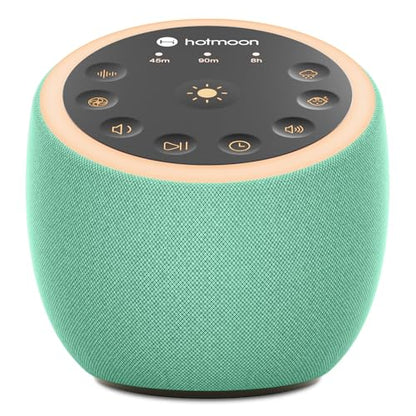 Hotmoon Sound Machine for Sleep, Cocoon 2 White Noise Sound Machine with 40 Relaxing Sounds, Dual-Speaker & Timer, 8 Night Light, Pink Brown Green Noise for Sleeping Adults, Office Privacy, Plug-in - size: green