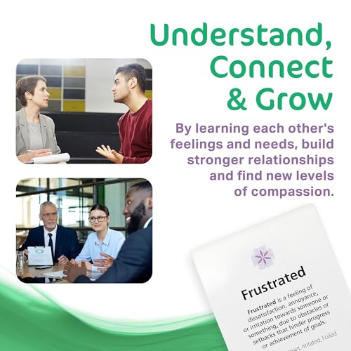 Definitions Edition – 112 Feelings and Needs Flash Cards for Emotional Literacy & Relational Harmony, User-Friendly Emotional Literacy Cards with Definitions & Four Synonyms - style: Definitions Edition