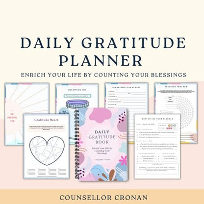 Daily Gratitude Journal Light Weight Portable Planner Notebook for Daily Reflection and Goal Tracking 14x21cm Portable Planner