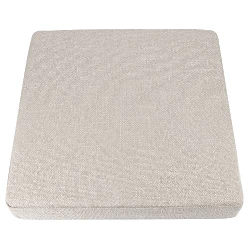 Household Square Floor Cushion for Yoga and Meditation, Removable Washable Meditation Mat Cushion - color: Square linen beige