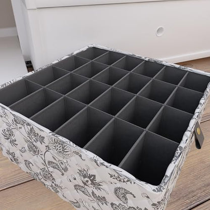 Martha Stewart Shallow Collapsible Storage Photo Organization Bin Container With Lid, Bedford Floral - size: Set of 1 Lidded Storage Organizer