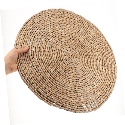 Mobestech Hand Woven Meditation Pillow Cushion for Yoga and Meditation Comfortable Woven Seating Mat for Home Design for Relaxation and Mindfulness
