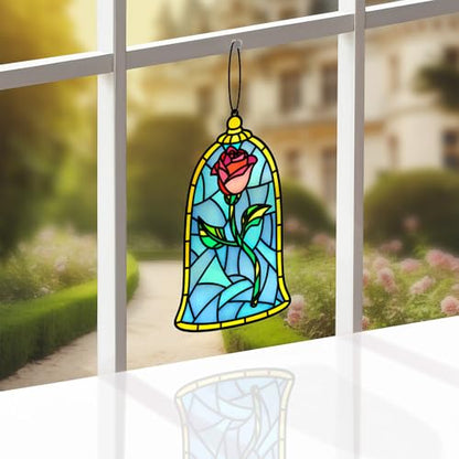 Lovepop Everyday Disney's Beauty and The Beast Suncatcher Card for Her and Him - 3D Greeting Cards for Men, Women - Tale as Old as Time - 5" x 7" Card - Blank Notecard & Envelope Included - color: Disney's Beauty and The Beast Tale as Old as Time Suncatch
